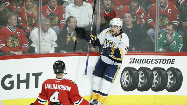Watch: Predators' Arvidsson sneaks behind defense, scores on deft tip
