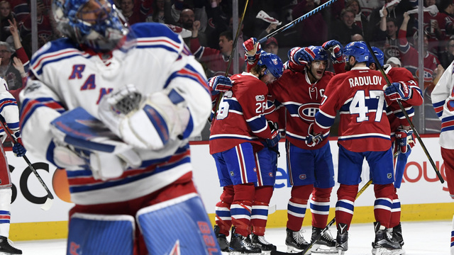 Watch: Petry scores Canadiens' 1st goal of playoffs on stickless Lundqvist