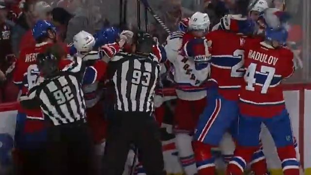 Watch: Canadiens, Rangers brawl after Ott drills Zuccarello