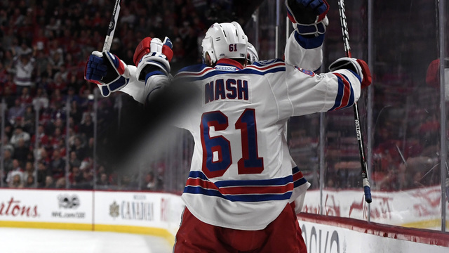 Watch: Rangers' Nash goes top corner for 1st goal of postseason