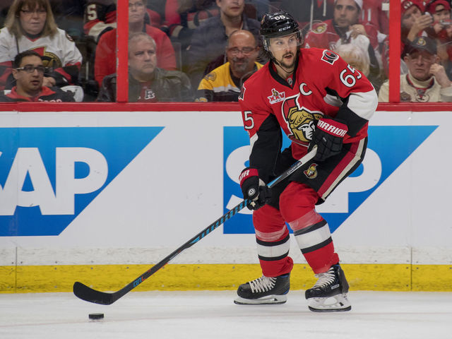 Watch: Karlsson scores game-winner off Lundqvist's head from impossible angle