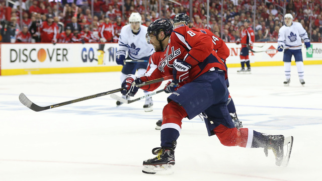 Watch: Ovechkin rips power-play goal to tie Game 2
