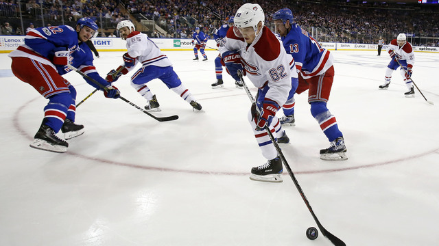 Watch: Lehkonen completes passing play to give Canadiens the lead
