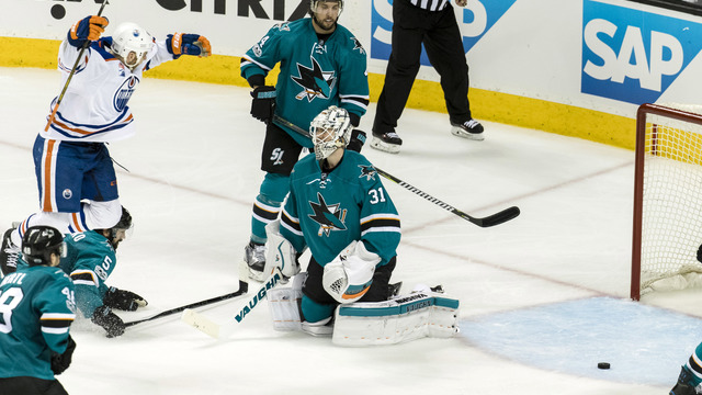 Sharks trail Oilers in series despite solving 2 main conundrums