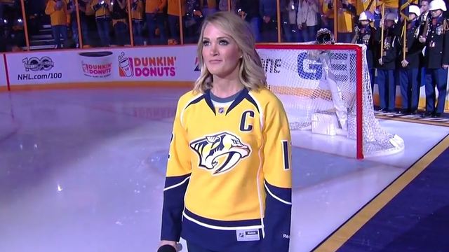 Watch: Carrie Underwood surprises Predators fans with anthem performance