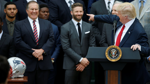 Trump hosts Super Bowl champion Patriots at White House