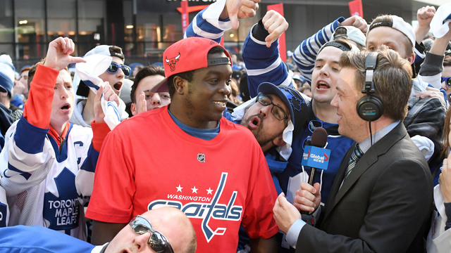 Watch: 3 Capitals fans rejoice amid sea of Maple Leafs' faithful