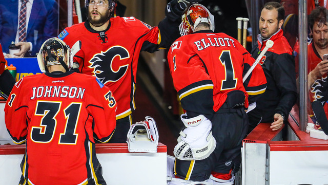 What do the Flames do in goal next season?
