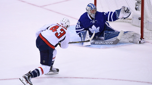 Wilson comes up big as Capitals even series with Maple Leafs