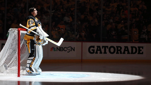 Fleury soaks in experience of setting Penguins' playoff wins record