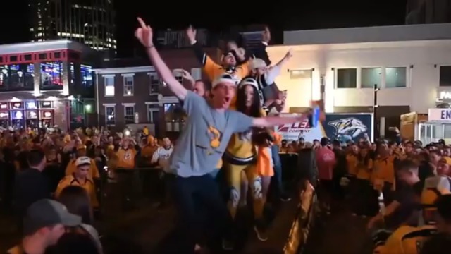 Watch: Predators fans flip over car to celebrate series sweep