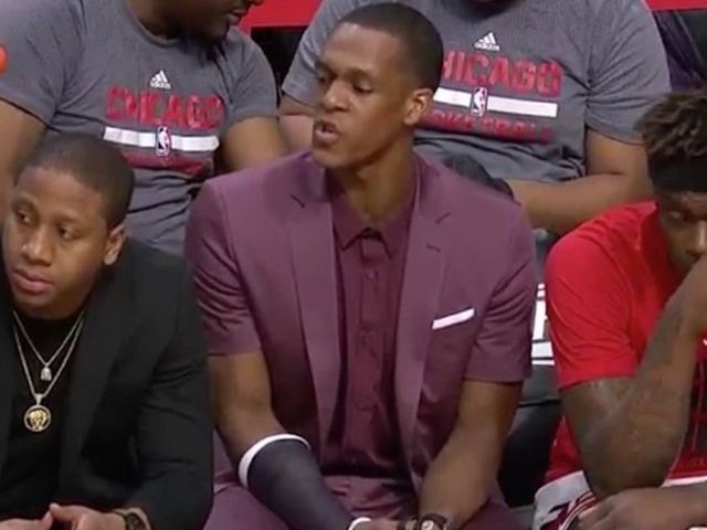 Rondo dons ridiculous short-sleeved suit jacket to Game 3