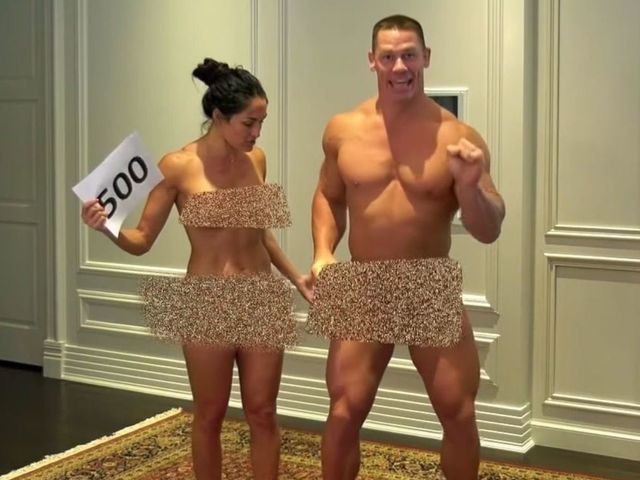 Watch: John Cena, Nikki Bella strip down to celebrate YouTube milestone