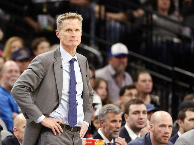 Look: Steve Kerr dons 'Supervillains' shirt to press conference