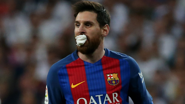 Watch: Messi bloodied by elbow to the face from Marcelo
