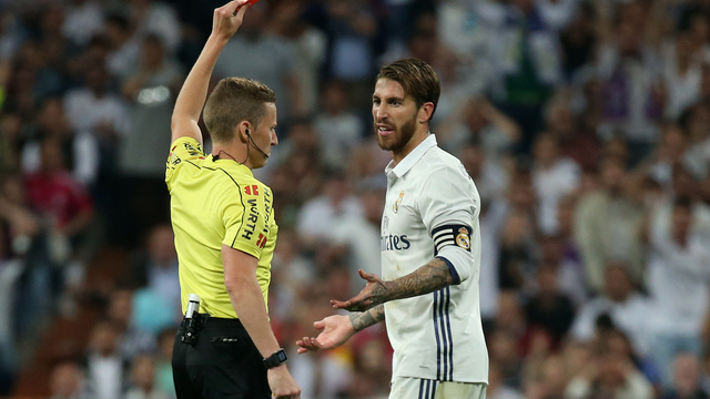 Ramos gets 22nd red card with Real Madrid after horrid tackle on Messi