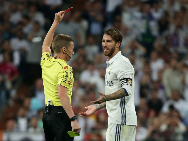 Ramos gets 22nd red card with Real Madrid after horrid tackle on Messi