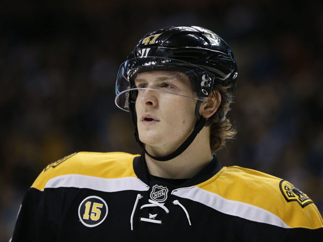 Bruins' Krug out at least 3 weeks with fractured jaw; will miss start of season