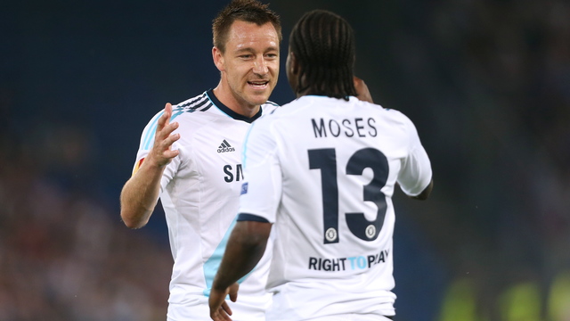Watch: John Terry almost knocks out Victor Moses during dodgeball