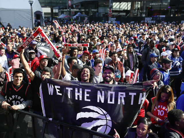Watch: Fans chant 'Raps in 6' during rout of Bucks