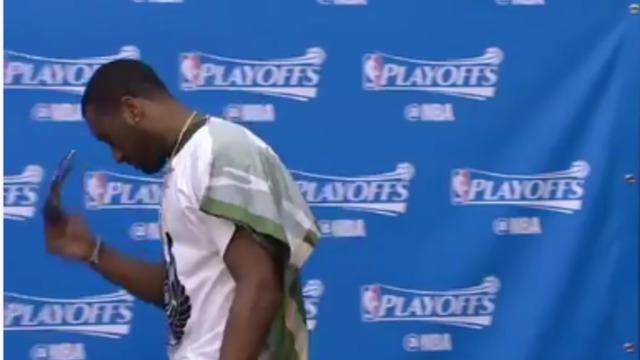 Watch: Wizards' Wall dons cape at postgame presser