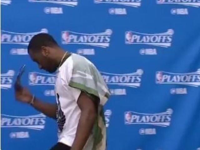 Watch: Wizards' Wall dons cape at postgame presser