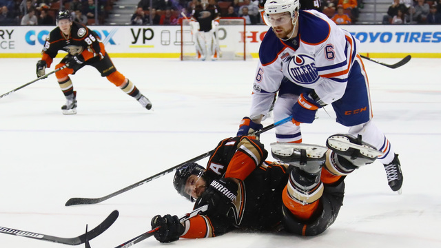 Watch: Oilers' Larsson goes end to end for Game 1 winner