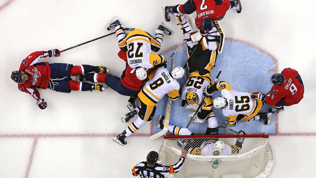 The wild, the weird, and the woolly from thrilling Pens-Caps Game 1