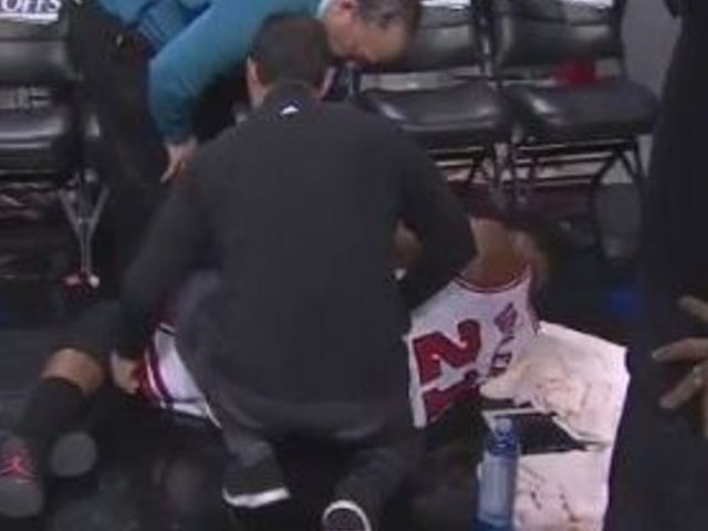 Watch: Trainers work on Butler's back extensively after hard fall