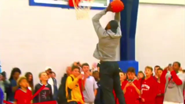 Watch: LeBron throws down 2-handed dunk at sons' tournament