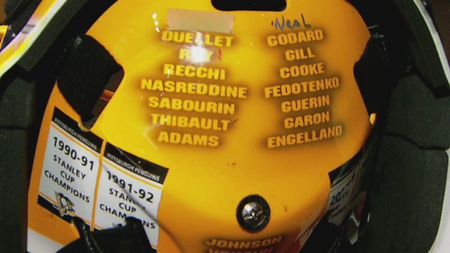 Look: Fleury tapes over Niskanen's name on mask