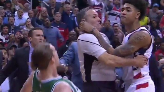 Watch: Oubre decks Olynyk after taking exception to hard screen