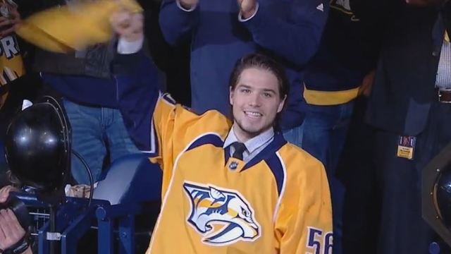 Watch: Injured Fiala pumps up Predators faithful prior to Game 6