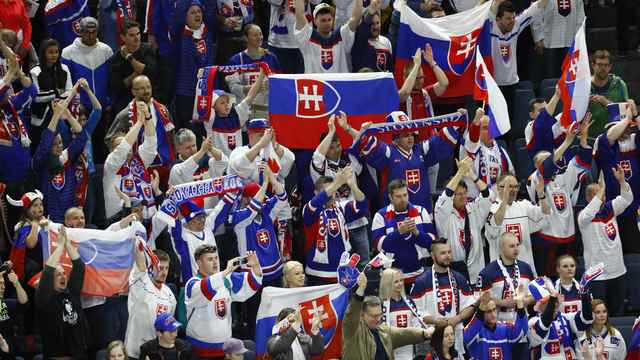 Watch: Slovenian national anthem played after Slovakia win at worlds