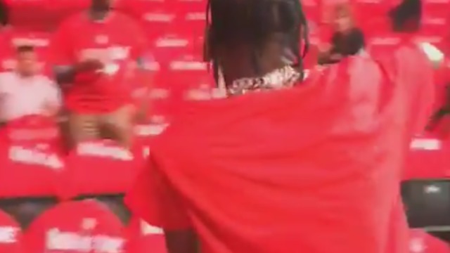 Watch: Travis Scott performs for mostly empty Rockets arena