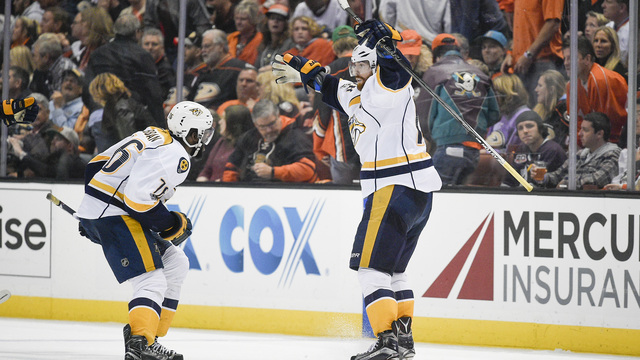 Watch: Predators' Neal hammers Game 1 OT winner past Gibson
