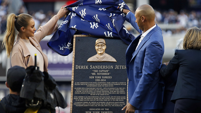 Watch: Jeter honored with Monument Park plaque
