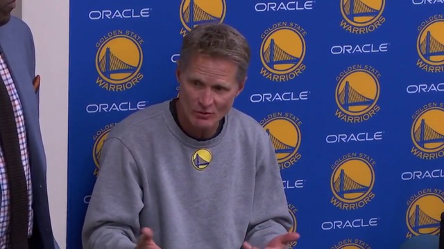 Watch: Kerr inspires Warriors' Game 1 comeback with halftime speech
