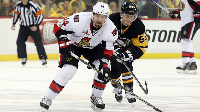 Senators' Burrows leaves Game 3 with injury