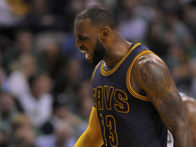 Watch: LeBron puts Warriors' McGee on a poster