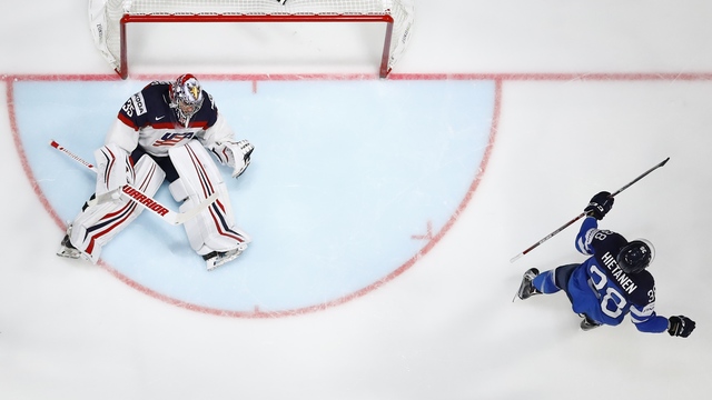Finland stuns USA in quarterfinal action at worlds