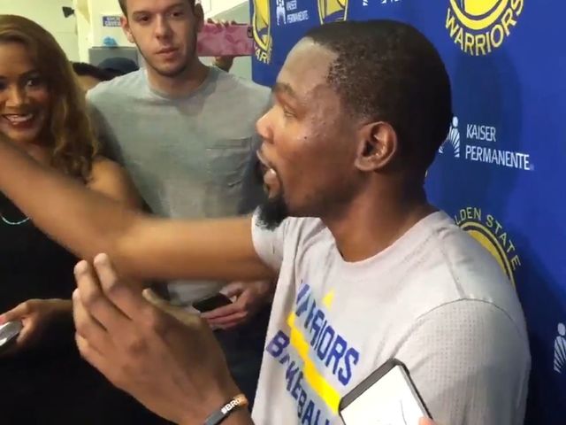 Watch: KD channels LaVar Ball by telling reporter, 'Stay in your lane'