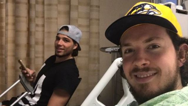 Johansen 'forever thankful' for well wishes, watches Game 5 with Fiala