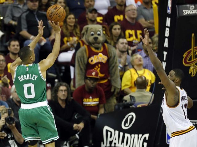 Watch: Celtics' Bradley nails dagger 3 to snap Cavs' playoff winning streak
