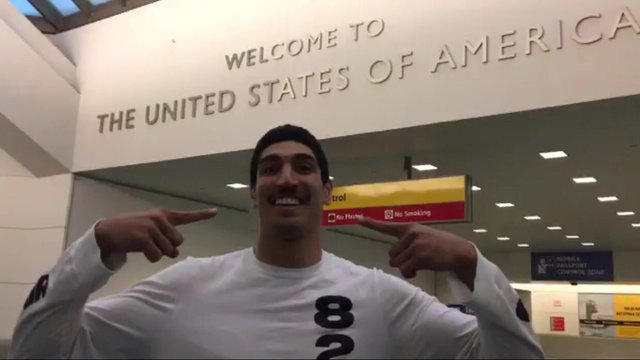 Country-less Kanter seeking U.S. citizenship: America 'is my home now'