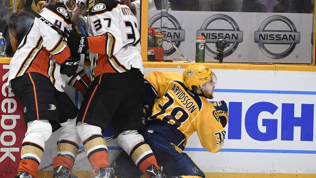 Ducks' Ritchie ejected from Game 6 after boarding Arvidsson