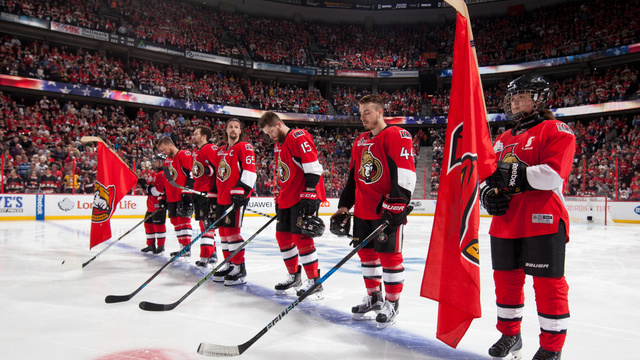 Watch: Sens hold moment of silence for victims of Manchester attack
