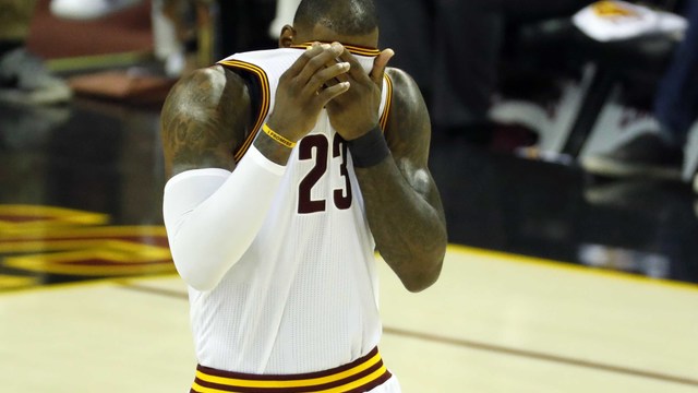 Watch: James cocks it back, botches wide-open dunk