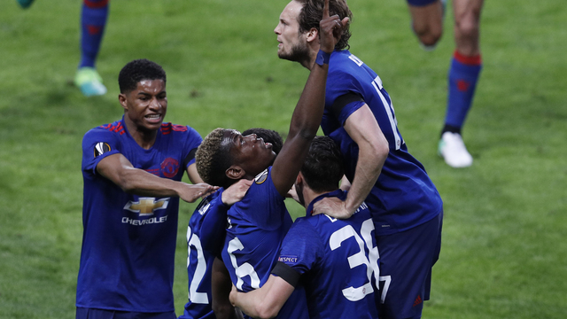 Watch: Huge deflection helps Pogba open scoring in Europa League final