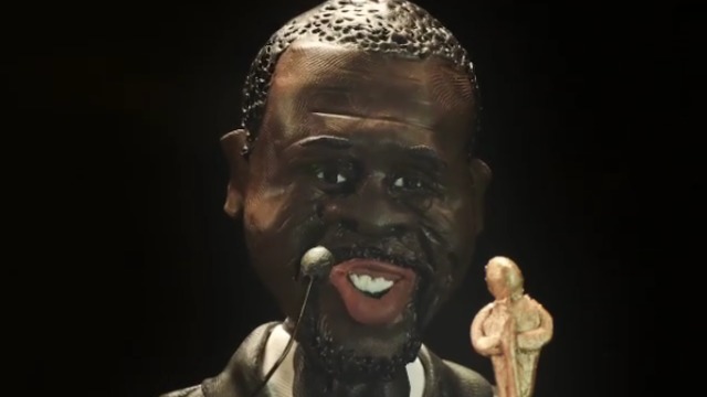 Watch: Draymond accepts Oscar for flopping in claymation